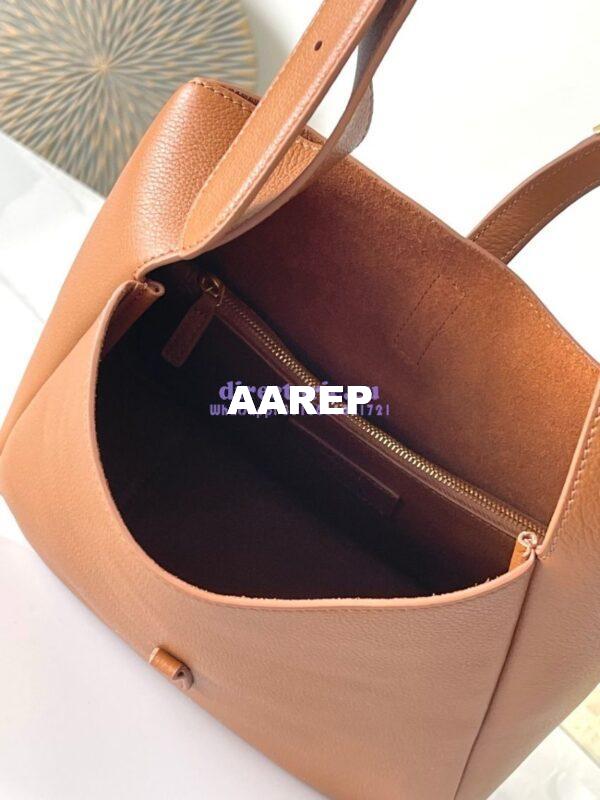 Replica YSL Saint Laurent Le 5 À 7 Supple Small In Grained Leather 713938 Caramel 9