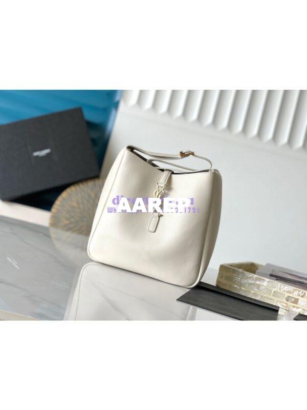 Replica YSL Saint Laurent Le 5 À 7 Supple Small In Grained Leather 713938 Blanc 2