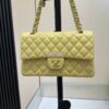 Replica Chanel CF 1112 Classic Flap Bag Qulited Grainy Caviar with Light Gold Hardware in Light Green 2