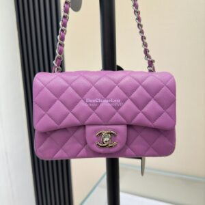 Replica Chanel Small Classic Flap CF Bag Quilted Caviar silver Hardware 20cm in Yam