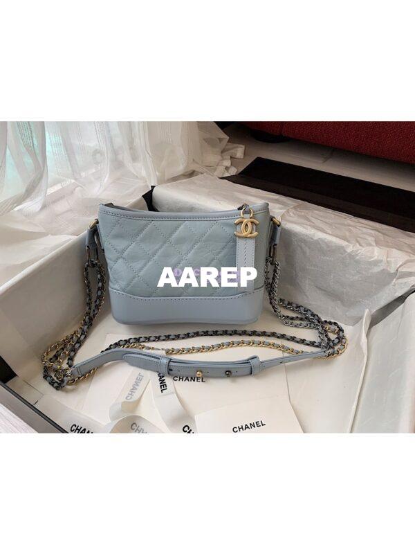 Replica Chanel Gabrielle Hobo Bag Light Blue A91810 3
