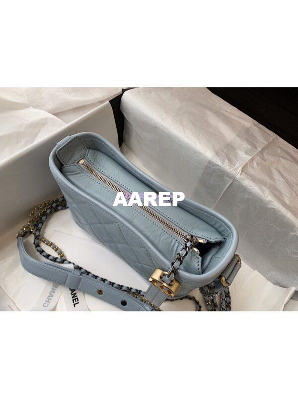 Replica Chanel Gabrielle Hobo Bag Light Blue A91810 5