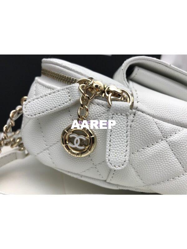 Replica Chanel CC Day Grained Calfskin Backpack AS0004 White 10