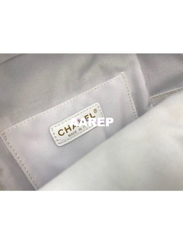 Replica Chanel CC Day Grained Calfskin Backpack AS0004 White 11