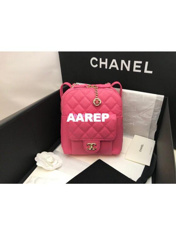 Replica Chanel CC Day Grained Calfskin Backpack AS0004 Pink