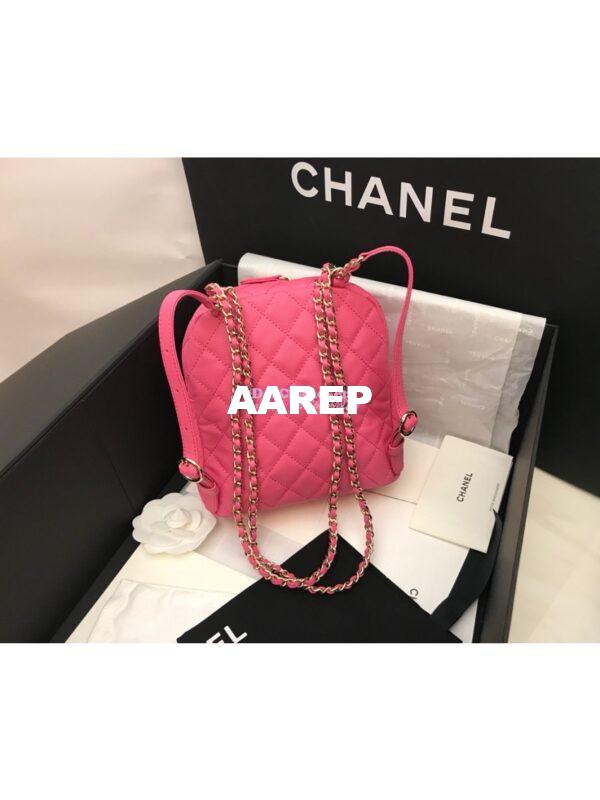 Replica Chanel CC Day Grained Calfskin Backpack AS0004 Pink 2