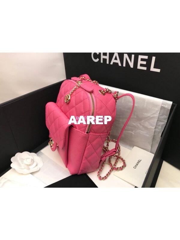 Replica Chanel CC Day Grained Calfskin Backpack AS0004 Pink 3