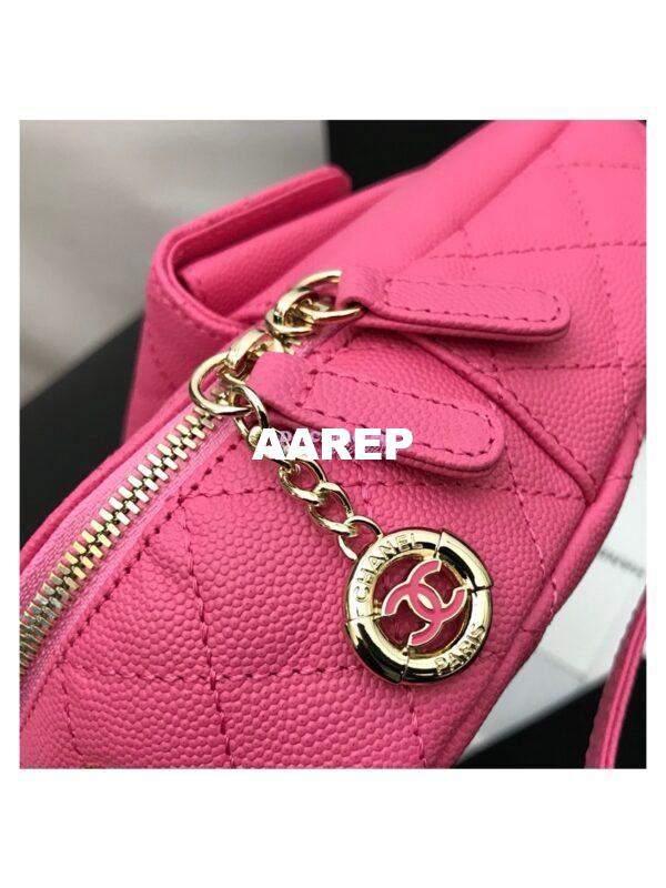 Replica Chanel CC Day Grained Calfskin Backpack AS0004 Pink 6