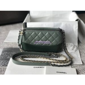 Replica Chanel Gabrielle Clutch With Chain A94505 Matcha Green