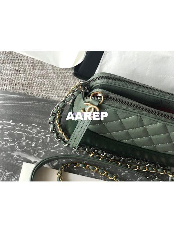 Replica Chanel Gabrielle Clutch With Chain A94505 Matcha Green 4