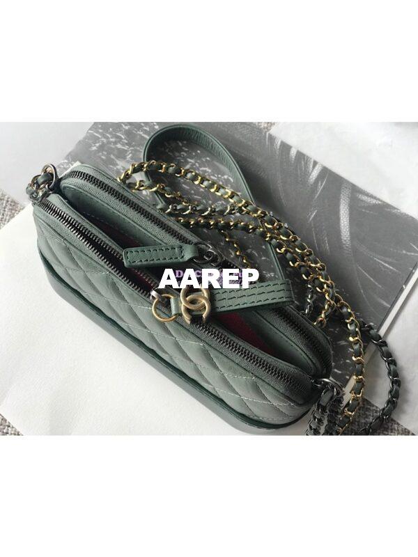 Replica Chanel Gabrielle Clutch With Chain A94505 Matcha Green 6