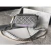 Replica Chanel Gabrielle Clutch With Chain A94505 White and Black 2