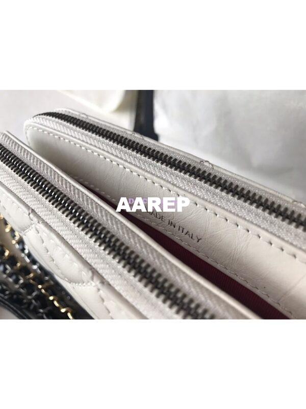 Replica Chanel Gabrielle Clutch With Chain A94505 White and Black 6