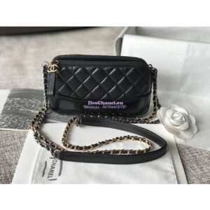 Replica Chanel Gabrielle Clutch With Chain A94505 Black