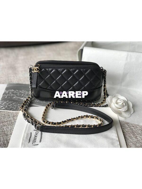 Replica Chanel Gabrielle Clutch With Chain A94505 Black 3