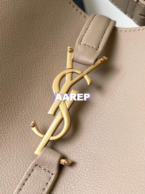 Replica YSL Saint Laurent Le 5 À 7 Supple Small In Grained Leather 713938 Dusty Grey 4