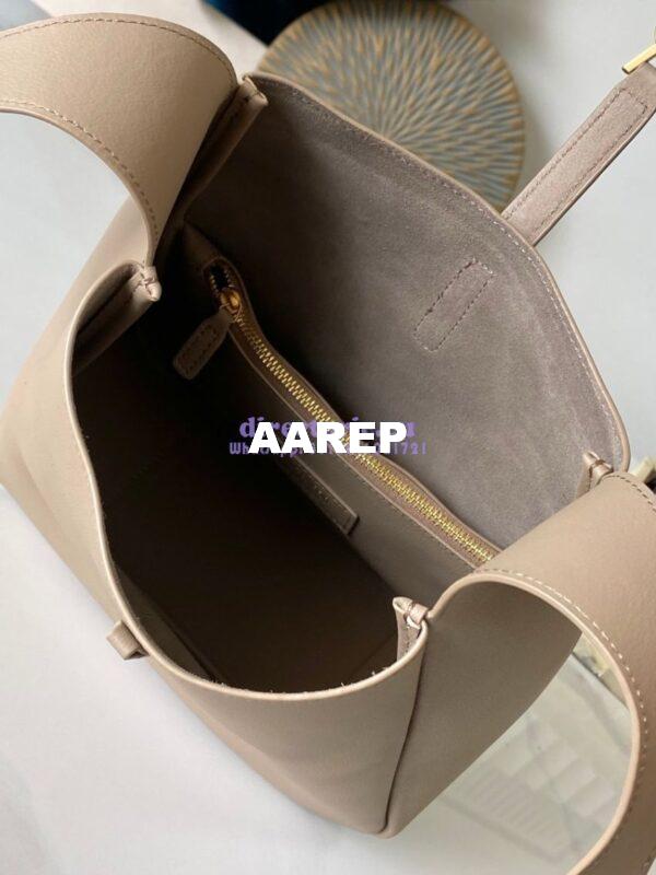 Replica YSL Saint Laurent Le 5 À 7 Supple Small In Grained Leather 713938 Dusty Grey 7