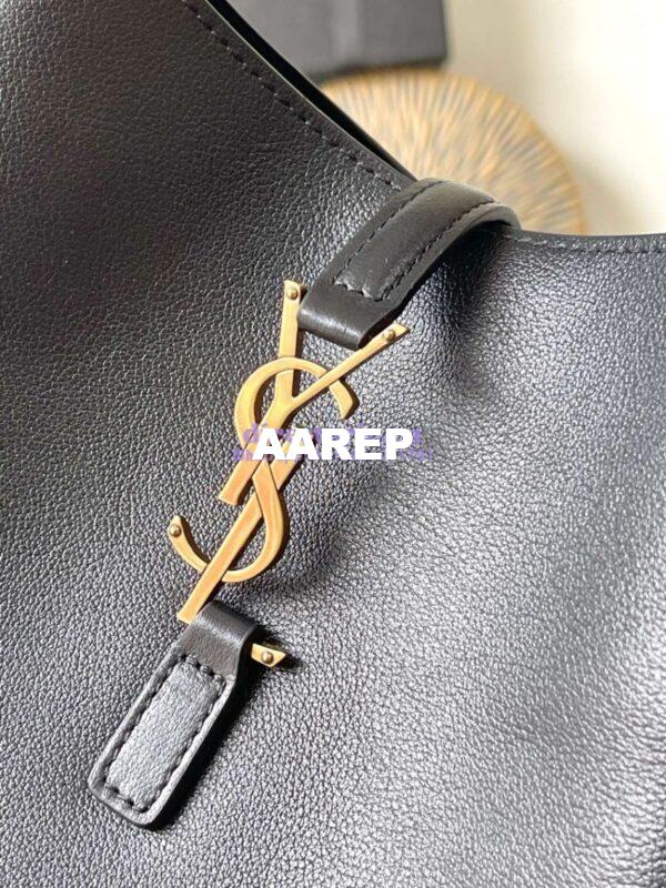 Replica YSL Saint Laurent Le 5 À 7 Supple Small In Grained Leather 713938 Black 3