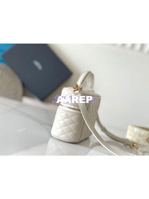 Replica Saint Laurent YSL Gaby Vanity Bag In Lambskin 7667311 Blanc 6