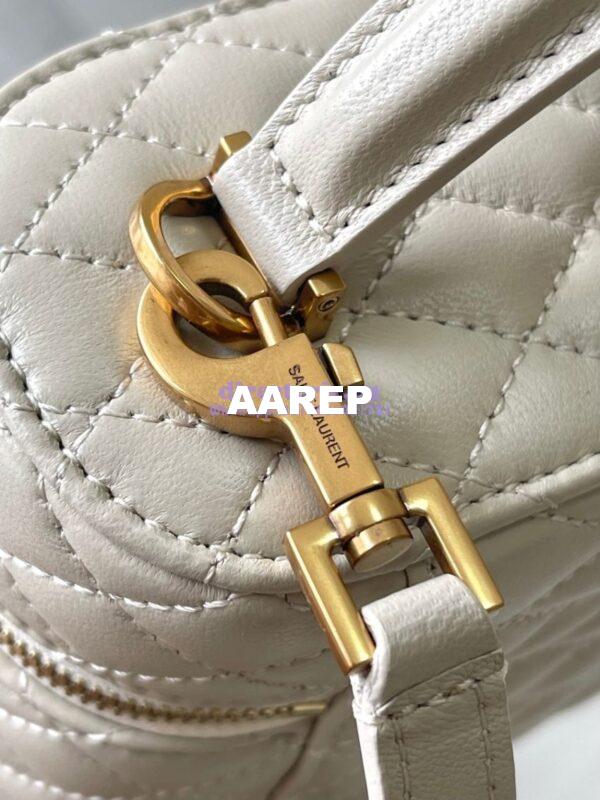 Replica Saint Laurent YSL Gaby Vanity Bag In Lambskin 7667311 Blanc 7