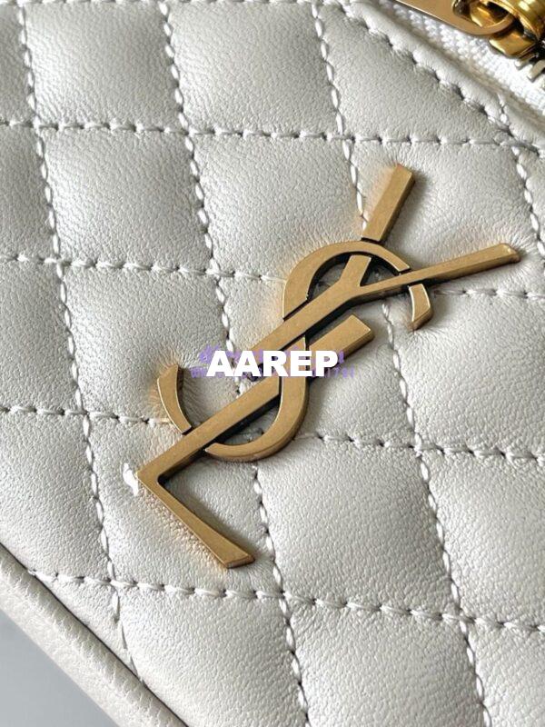 Replica Saint Laurent YSL Gaby Vanity Bag In Lambskin 7667311 Blanc 9