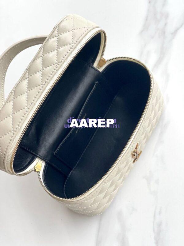 Replica Saint Laurent YSL Gaby Vanity Bag In Lambskin 7667311 Blanc 11