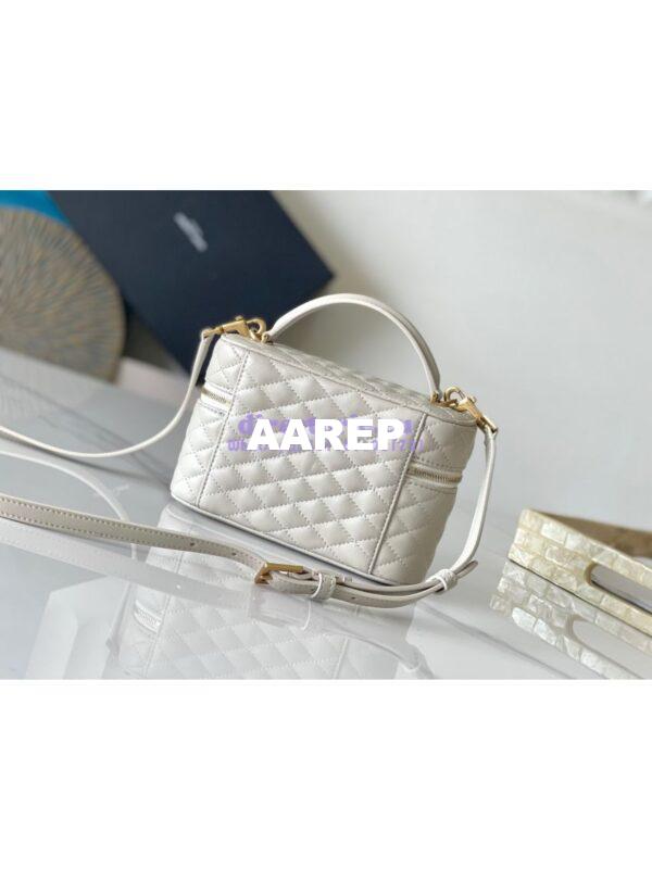 Replica Saint Laurent YSL Gaby Vanity Bag In Lambskin 7667311 Blanc 13