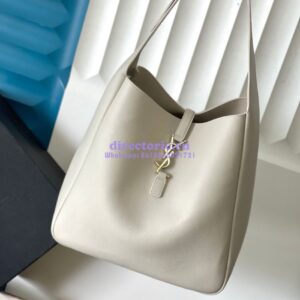 Replica YSL Saint Laurent Le 5 À 7 Supple Large In Grained Leather 753837 Blanc