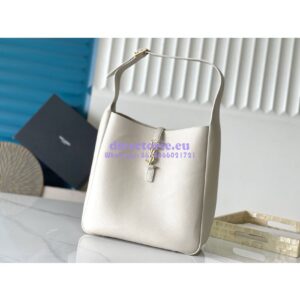 Replica YSL Saint Laurent Le 5 À 7 Supple Large In Grained Leather 753837 Blanc 2