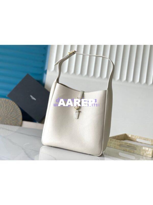 Replica YSL Saint Laurent Le 5 À 7 Supple Large In Grained Leather 753837 Blanc 4