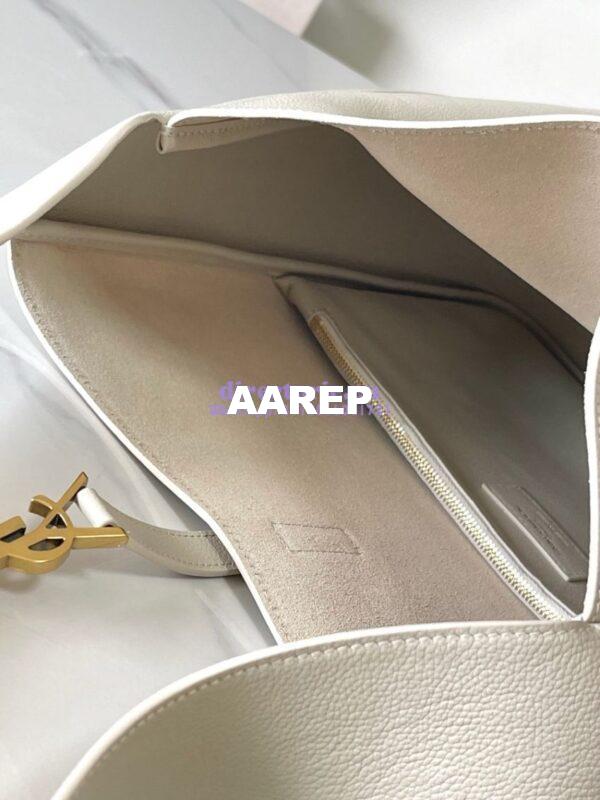 Replica YSL Saint Laurent Le 5 À 7 Supple Large In Grained Leather 753837 Blanc 9