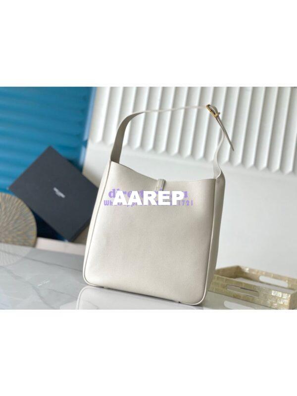 Replica YSL Saint Laurent Le 5 À 7 Supple Large In Grained Leather 753837 Blanc 12