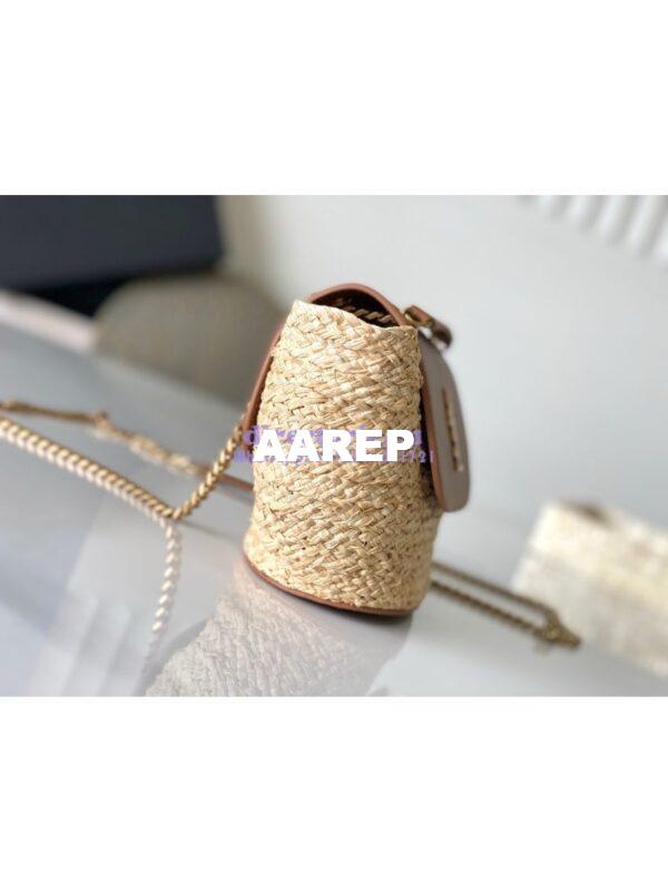 Replica YSL Saint Laurent Mini Manon In Raffia Naturel And Brick 774269 5