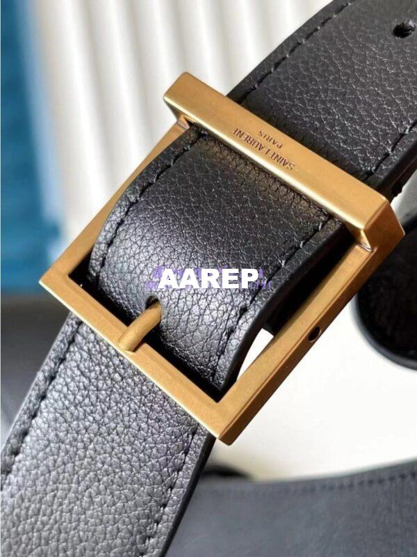 Replica YSL Saint Laurent Le 5 À 7 Supple Large In Grained Leather 753837 Black 4