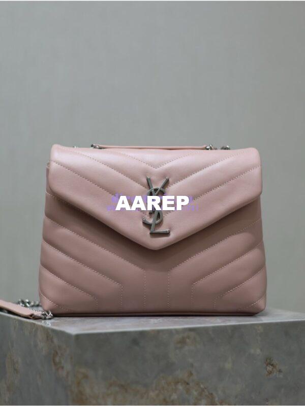 Replica Yves Saint Laurent YSL Loulou Small In Matelassé “Y” Leather 494699 Light Pink
