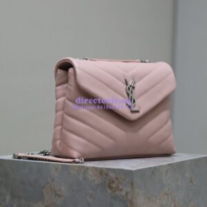 Replica Yves Saint Laurent YSL Loulou Small In Matelassé “Y” Leather 494699 Light Pink 2