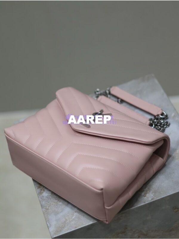 Replica Yves Saint Laurent YSL Loulou Small In Matelassé “Y” Leather 494699 Light Pink 5