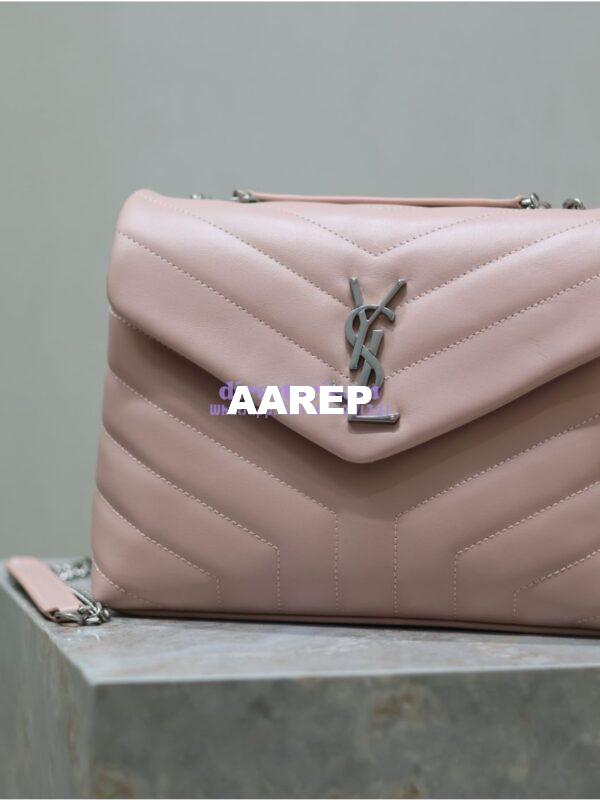 Replica Yves Saint Laurent YSL Loulou Small In Matelassé “Y” Leather 494699 Light Pink 6