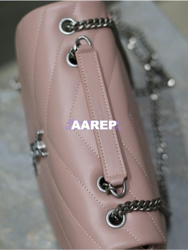 Replica Yves Saint Laurent YSL Loulou Small In Matelassé “Y” Leather 494699 Light Pink 9