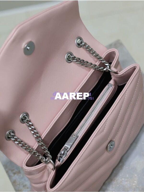 Replica Yves Saint Laurent YSL Loulou Small In Matelassé “Y” Leather 494699 Light Pink 11