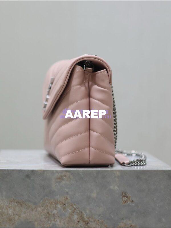 Replica Yves Saint Laurent YSL Loulou Small In Matelassé “Y” Leather 494699 Light Pink 13