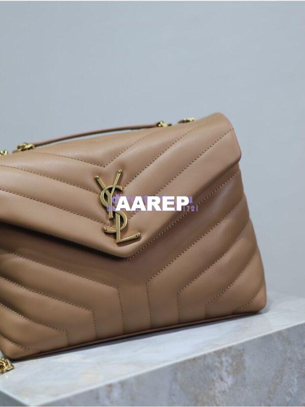 Replica Yves Saint Laurent YSL Loulou Small In Matelassé “Y” Leather 494699 Caramel 6