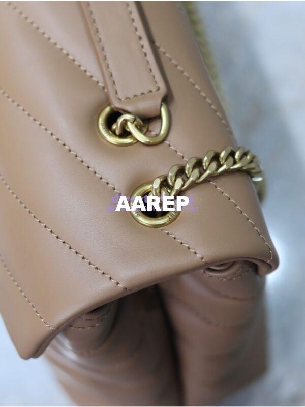 Replica Yves Saint Laurent YSL Loulou Small In Matelassé “Y” Leather 494699 Caramel 8