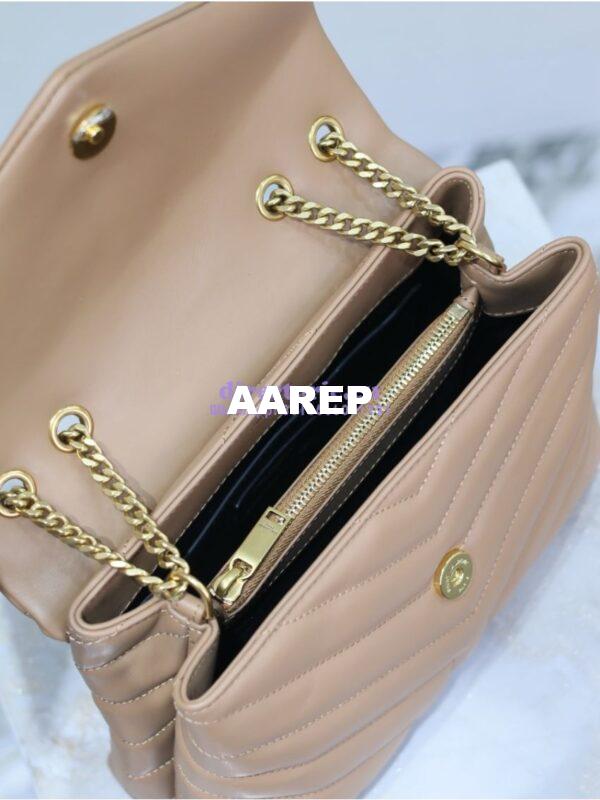 Replica Yves Saint Laurent YSL Loulou Small In Matelassé “Y” Leather 494699 Caramel 10