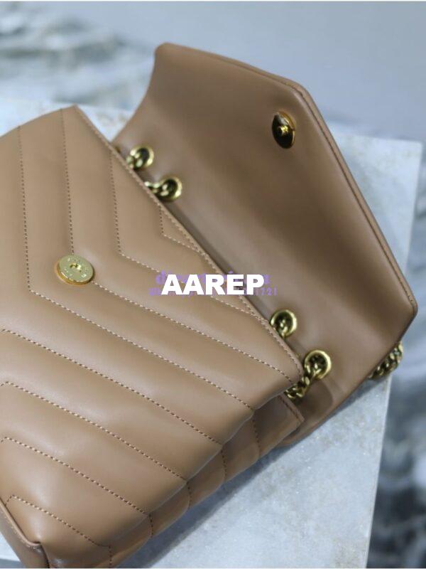 Replica Yves Saint Laurent YSL Loulou Small In Matelassé “Y” Leather 494699 Caramel 14