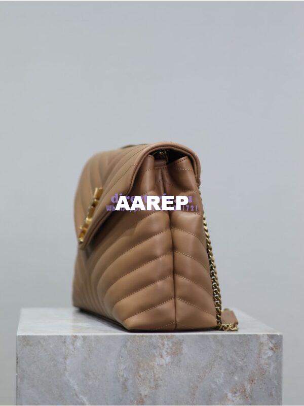 Replica YSL Saint Laurent Medium Loulou Bag In "Y" Matelassé Leather 459749 Caramel 10