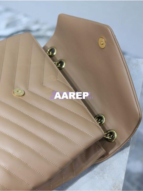 Replica YSL Saint Laurent Medium Loulou Bag In "Y" Matelassé Leather 459749 Caramel 12