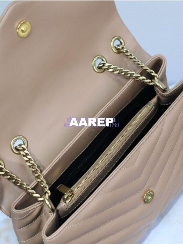 Replica YSL Saint Laurent Medium Loulou Bag In "Y" Matelassé Leather 459749 Caramel 14