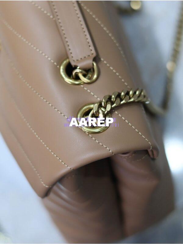 Replica YSL Saint Laurent Medium Loulou Bag In "Y" Matelassé Leather 459749 Caramel 16