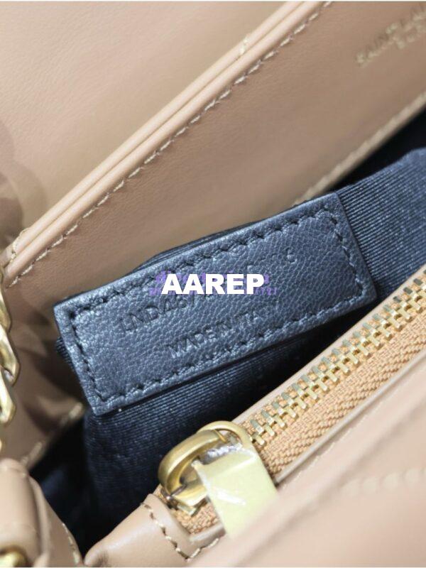 Replica YSL Saint Laurent Medium Loulou Bag In "Y" Matelassé Leather 459749 Caramel 17